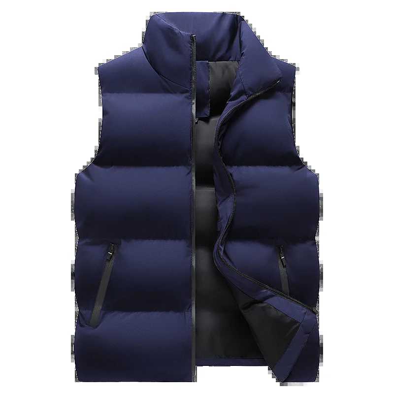 5XL Mens Vest Jacket Warm Sleeveless Jackets Winter Waterproof Zipper Coat Autumn Standup Collar Casual Waistcoat Clothing W251029