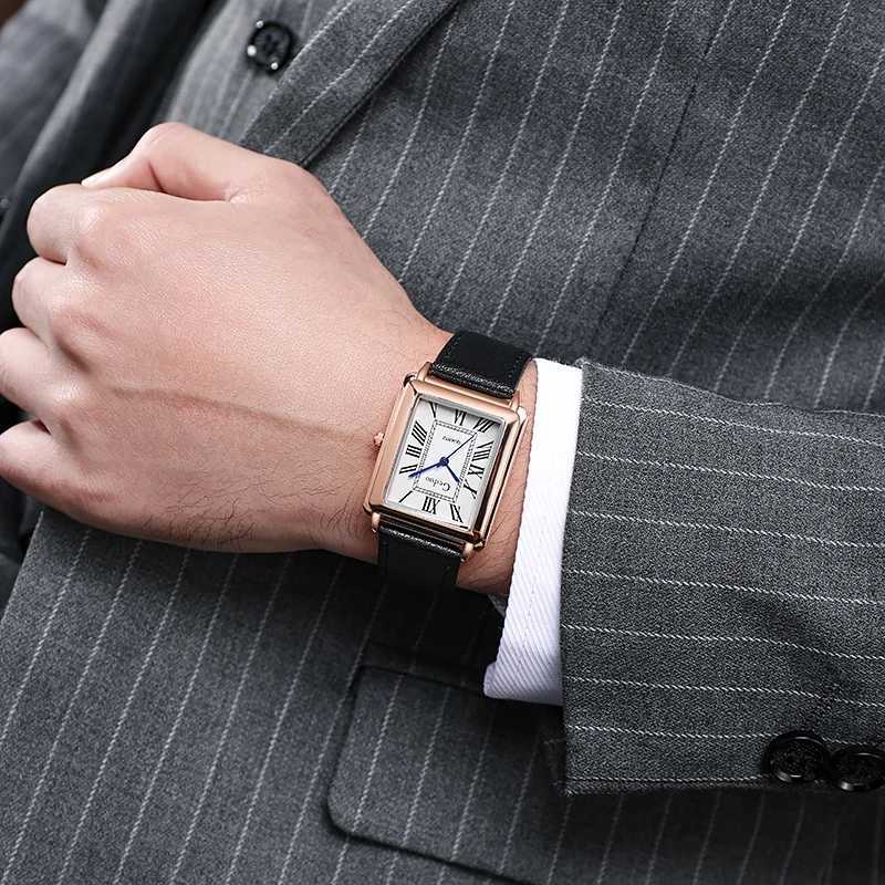 Fashion Mens Quartz Wristwatch Leather Strap WatchX240923