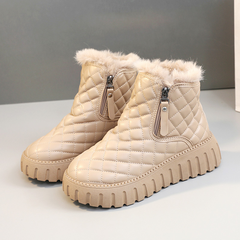 2025 Hot Sale Warm Cotton Shoes Women's Plush Fashion Snow Boots