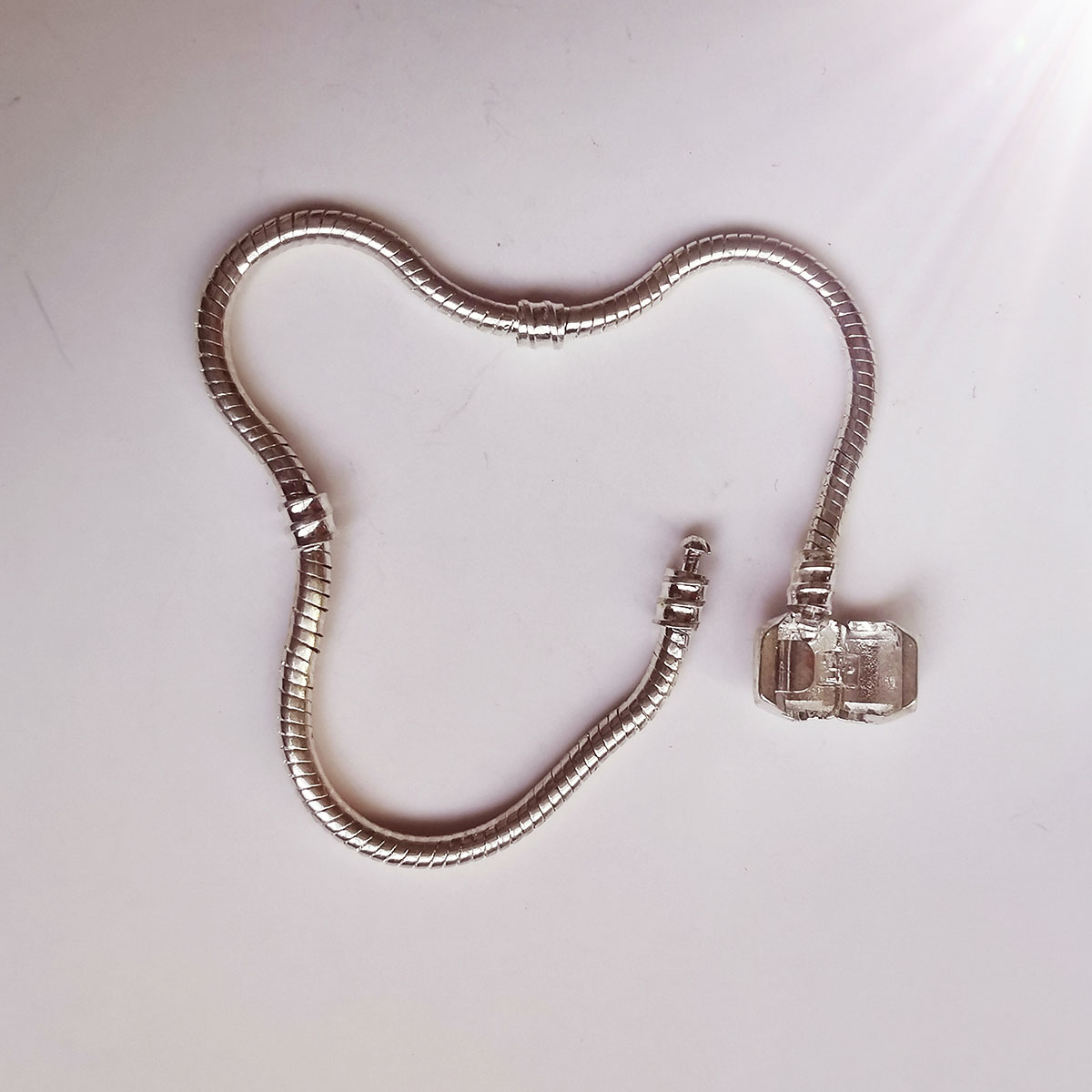 Fashion Silver Plated Snake Chain Bracelet for Women Charm Bracelet fit Loose Beads Euopean Popular DIY Jewelry Making Hand Bracelets Jewelry Gift
