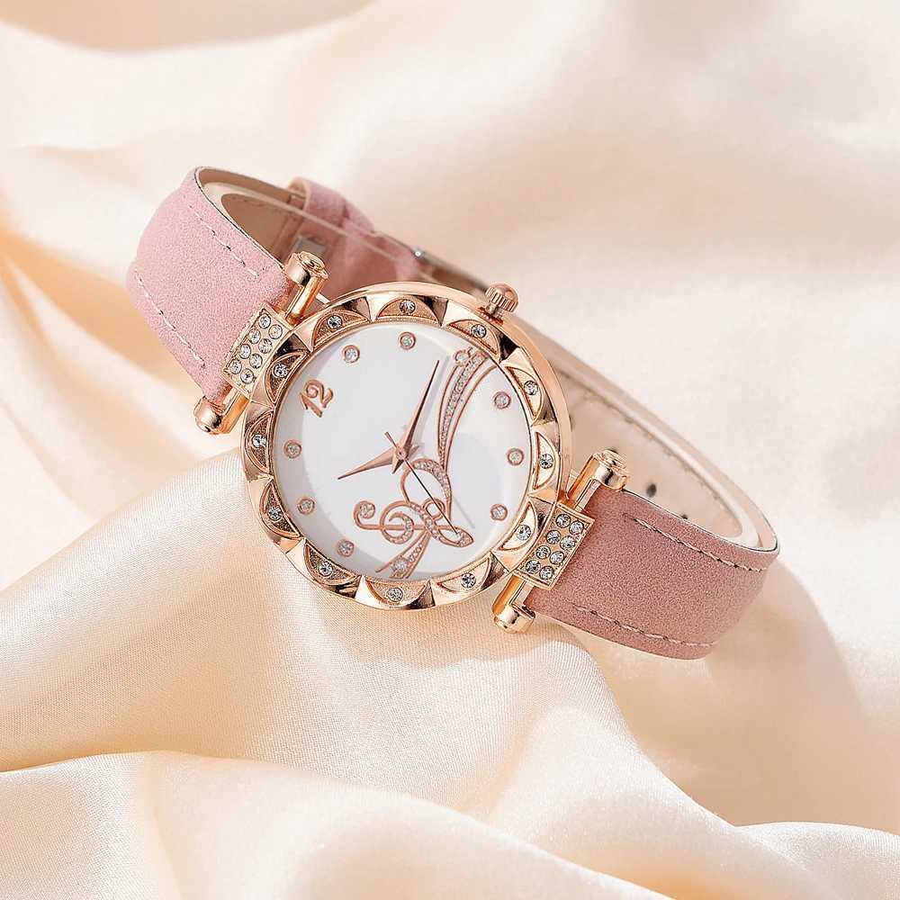 Luxury Watch Women Ring Necklace Earrings Bracelet Set Watches Butterfly Leather Strap Ladies Quartz WristWatch No BoxX240923
