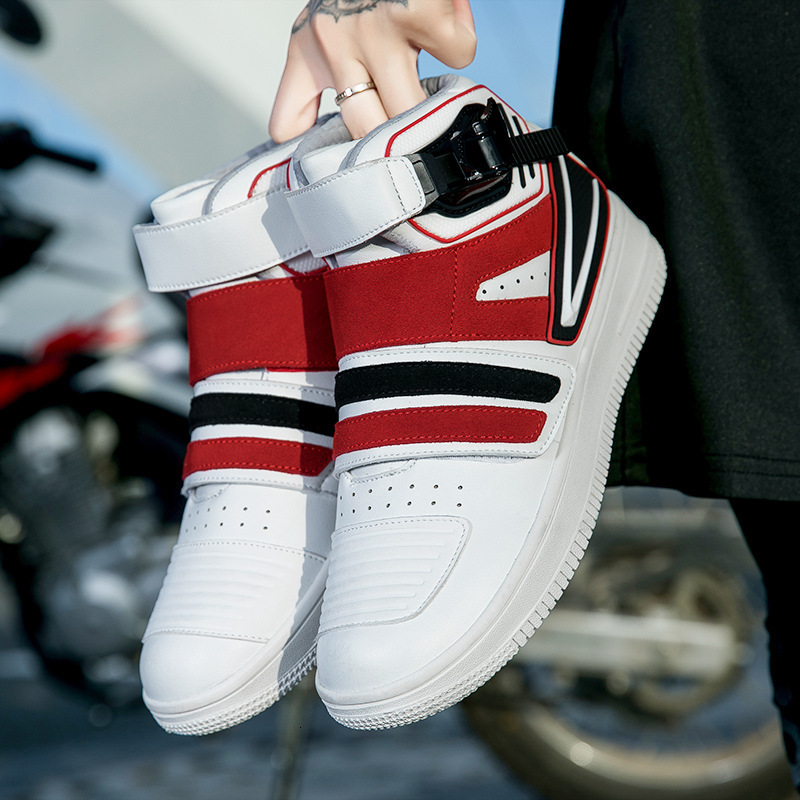ddmytiger new men's and women's riding with high top, wear-resistant, height increasing, anti slip, couple motorcycle shoes C ddmythur