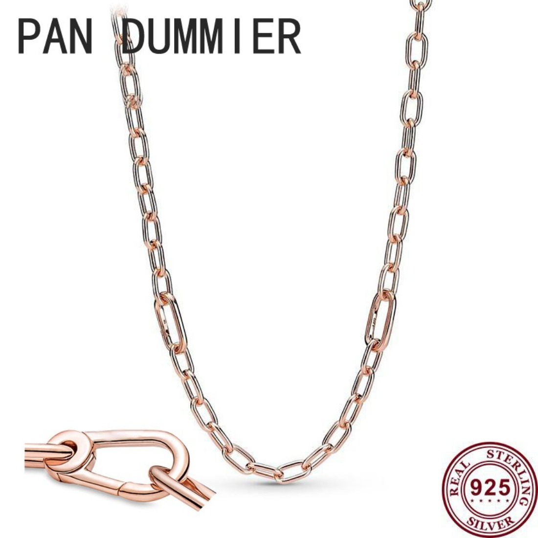 925 Silver Fit Necklace Pendant heart women fashion jewelry Exquisite Chain Link Me Series