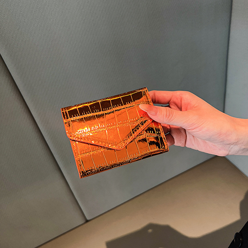 Short Purses trend for Women New Fashion Stone Pattern Laser Wallet High wallet Capacity Card Holders Coin Purse Mini Small Money Bag