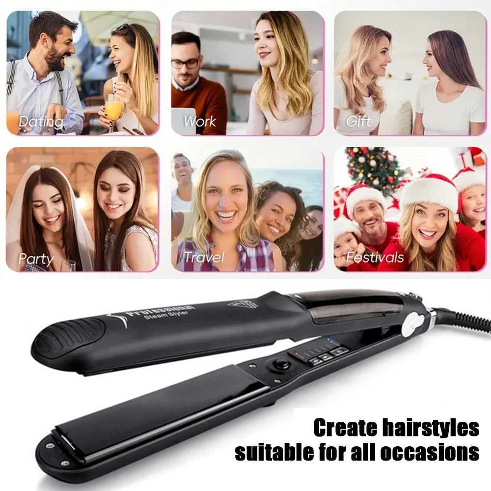 Steam straightener professional salon ceramic tourmaline steam straightener CL240923