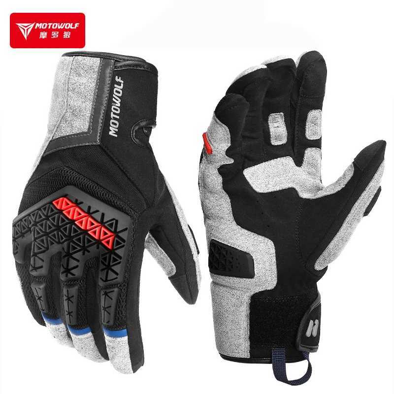 Mens full finger touch screen motorcycle gloves Accesorios Para Motos TPR Protector Luvas Para Guantes De Motocicista W240923