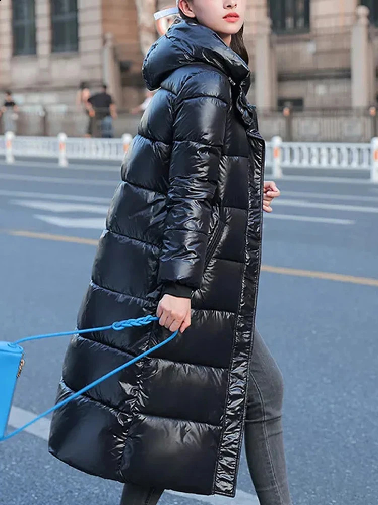 2023 Hooded Parkas Winter Warm Down Jacket Women Long Coat Waterproof Cold Puffer 240923