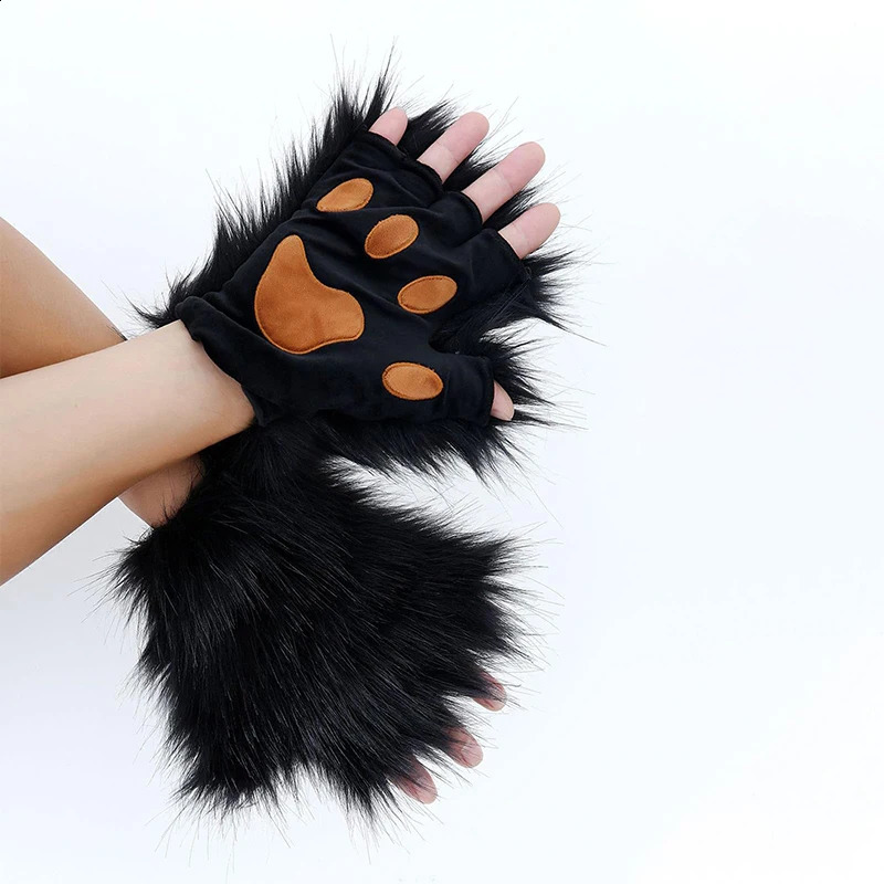3 piecesset Halloween Carnival costume animal tail fox mask gloves animation exhibition roleplaying outdoor party 240923