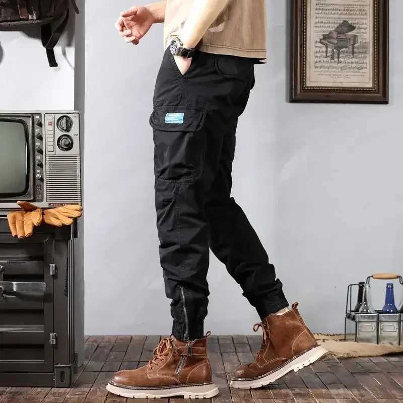 Multi Pocket Khaki Multipockets Mens Cargo Pants Outdoor Camo Autumn Hiking Male Trousers Camouflage Y2k Techwear High Quty Z240924