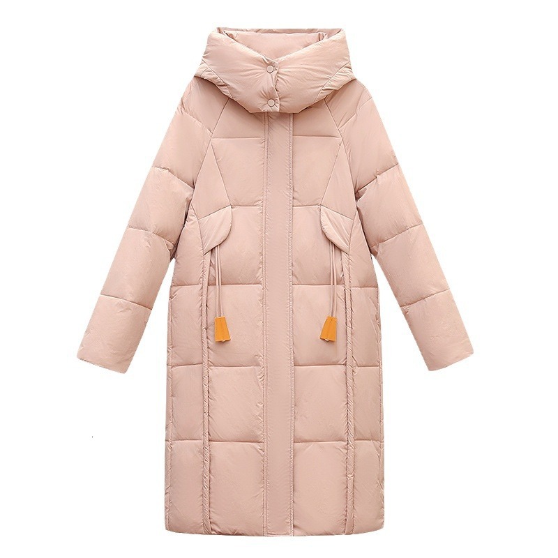 Puffer Jacket Down and Cotton Jacket for Women in the Autumn of Mid to Long Style Hooded Fashion Casual and Warm. Breadcoat Jacket Cotton Jacket