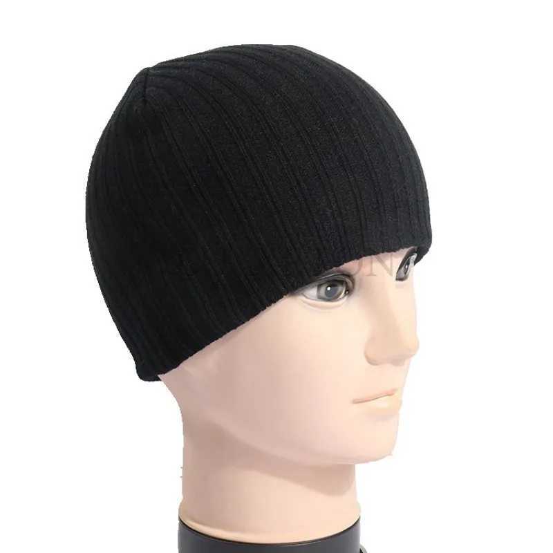 Wintercustom Made Hats for Women Beanie Cap Solid Warm Hats Knitted Skullies Beanies Man Thick Warm Caps Black Gray White ColorsX240924