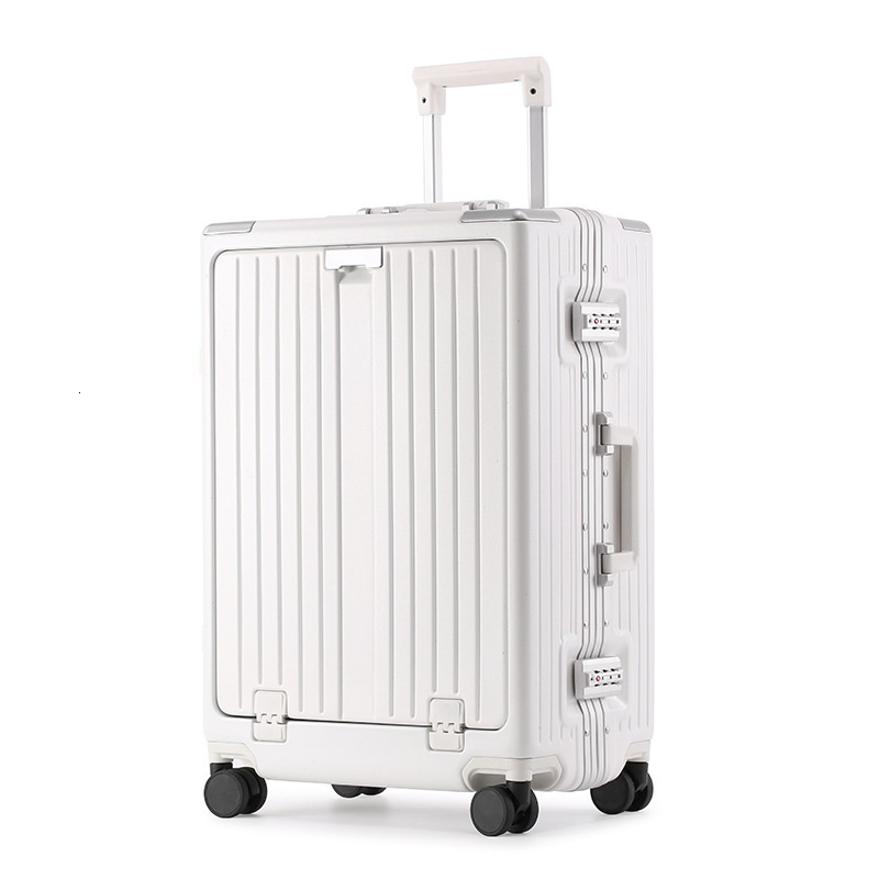 Luggage box with high aesthetic value, female front opening, business travel male aluminum frame, trolley computer boarding password box, 20 inches