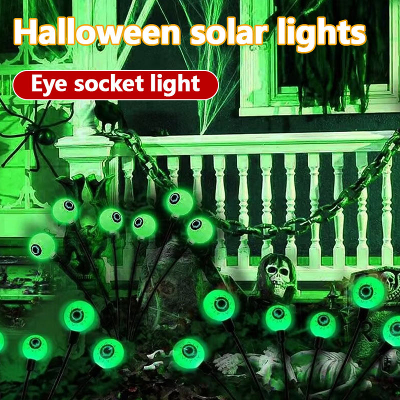 Halloween Solar Eyeball Ground String Ghost Eye Lights Outdoor Patio Lawn Party Holiday Decoration