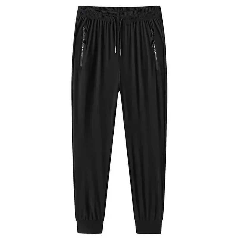 2025S Fashion Designer Plus Size XL XL XL Summer Ice Silk Sweatpants Mens High Elastic Gym Joggers Running Quick Drying Sports Pants Men Trousers Z