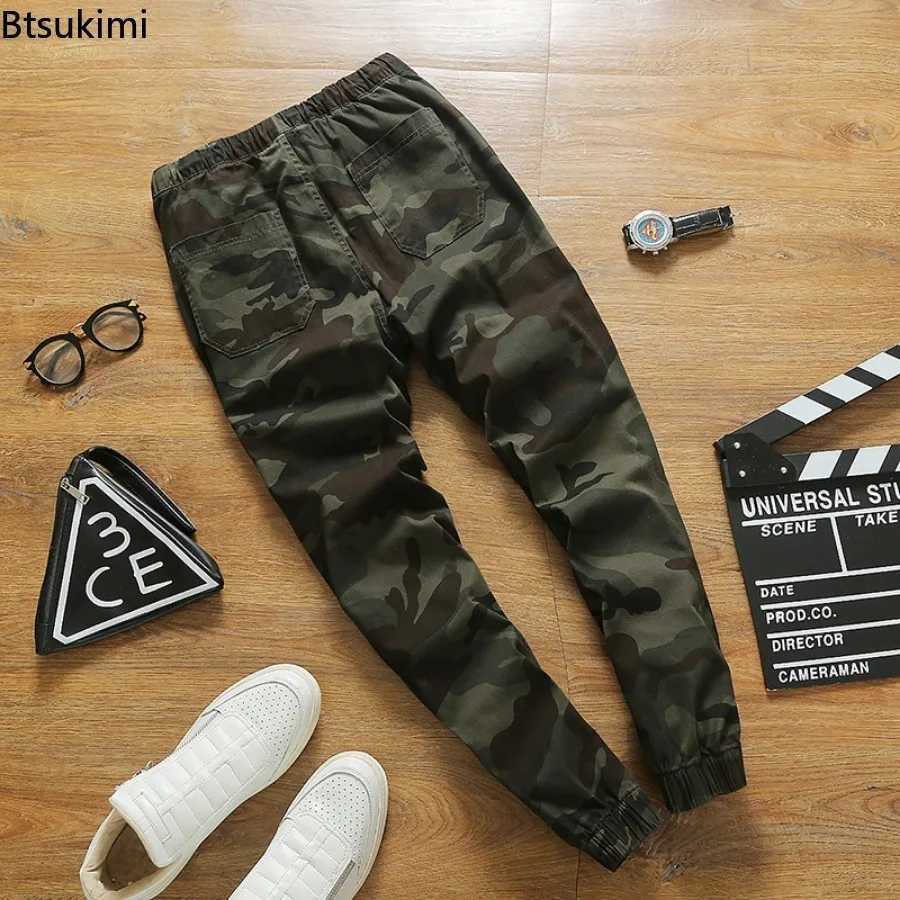 Fashion New Mens Camouflage Loose Casual Cargo Trousers Trend Strtwear Korean Style Retro Camo Baggy Harem Pants for Men Z240924