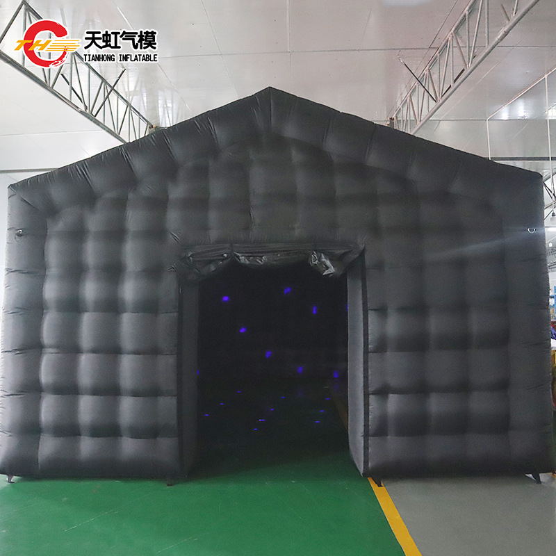 wholesale Outdoor Activities With blower Giant Black Portable Disco Nightclub Mobile Night Club Inflatable Party Tent