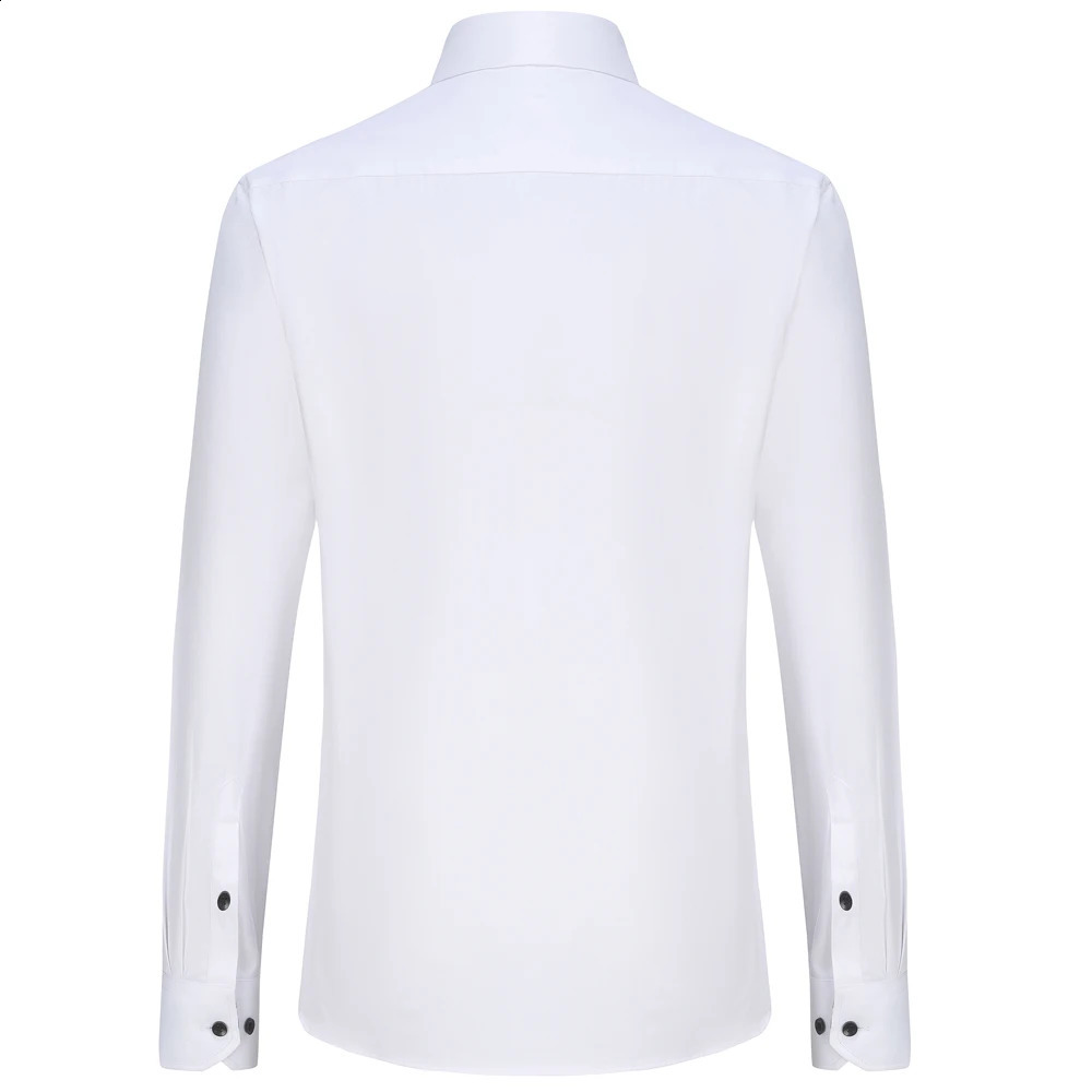 Mens Semi-formal Color Matching Long Sleeve Dress Shirt Comfy Regular Fit Button Up Classic Shirts For Business Activities 240924