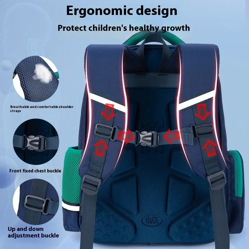 British elementary school backpack boys and girls 135th grade ridge protection lightweight large capacity 240724