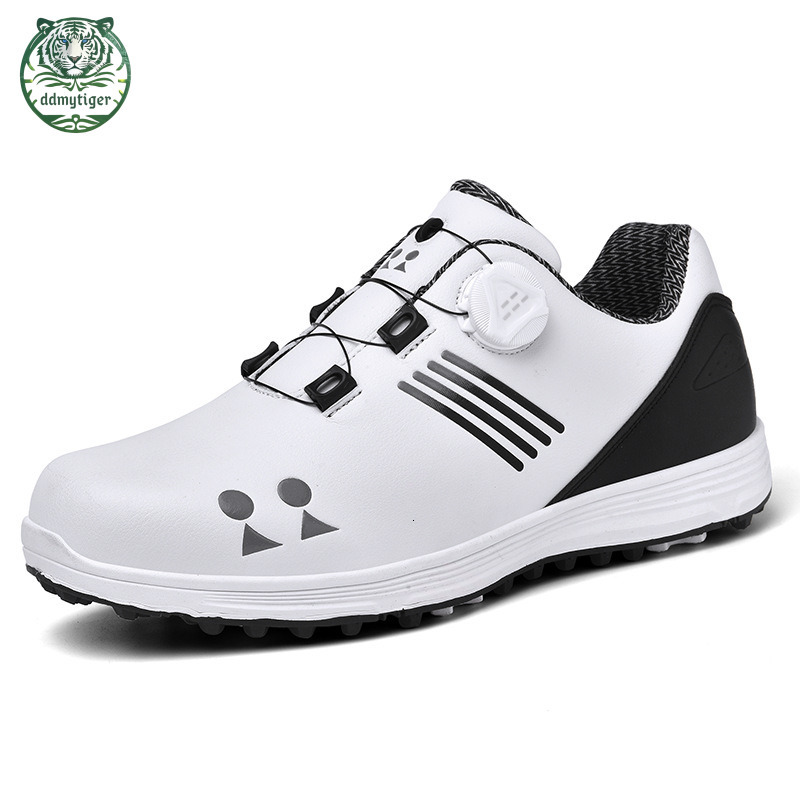 ddmytiger Classic Golf Men's and Women's Automatic Knob Lacing Activity Playing Dingless Sports Shoes Large A ddmythur