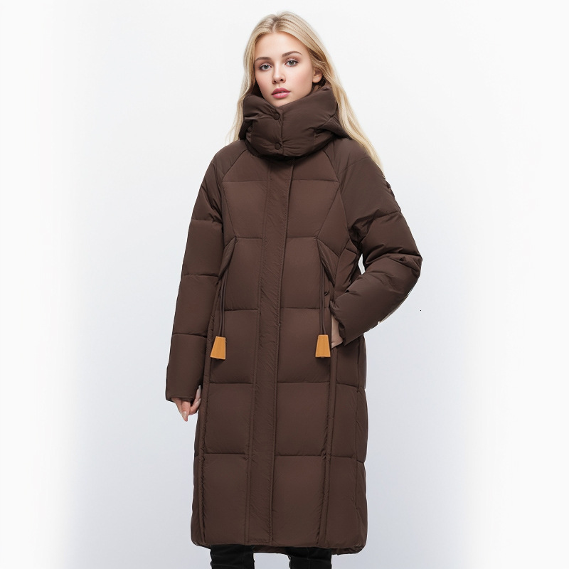Puffer Jacket Down and Cotton Jacket for Women in the Autumn of Mid to Long Style Hooded Fashion Casual and Warm. Breadcoat Jacket Cotton Jacket