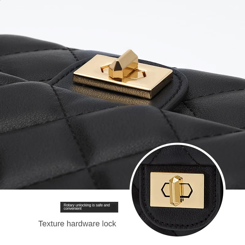 Golf Lingge Chain Womens Bag Fashion Single Shoulder Cross Body Versatile Small Square Elegant 240724