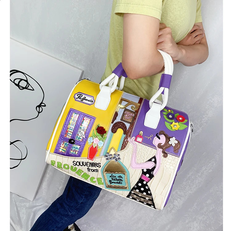 Candy Color Cartoons Fashion Womens Wallet and Handbag Cross Shoulder Bag ner Boston 240724