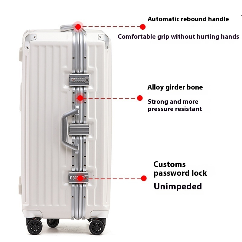 24 Aluminum Trolley Lage: Durable & Spacious Suitcase hot for Travelers