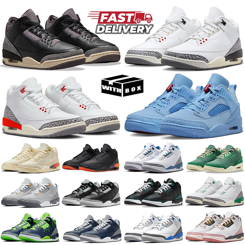 2025 with box Bain 3 Baketball Shoe 3 While You Were Sleeping Palomino Fire Red Racer Blue Pine Green Wing White Cement UNC Georgetown men women neaker trainer
