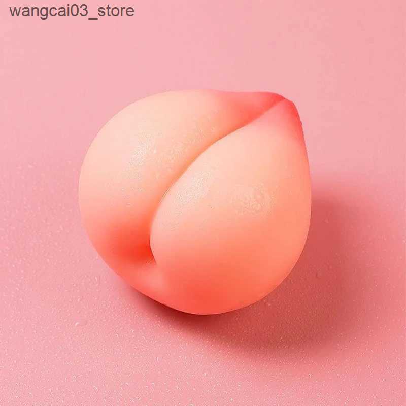 Decompression Toy Juicy Peach Soft Decompression Squeeze Release Ball Decompression Tool Simulation Peach Silicone Toy Handmade Gift Fidget Toy L0910