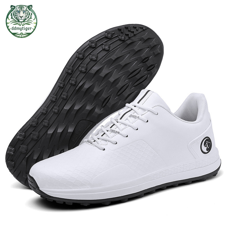 ddmytiger Large size golf shoes waterproof, non slip, nail free shoes, outdoor casual sports for men, straight A ddmythur