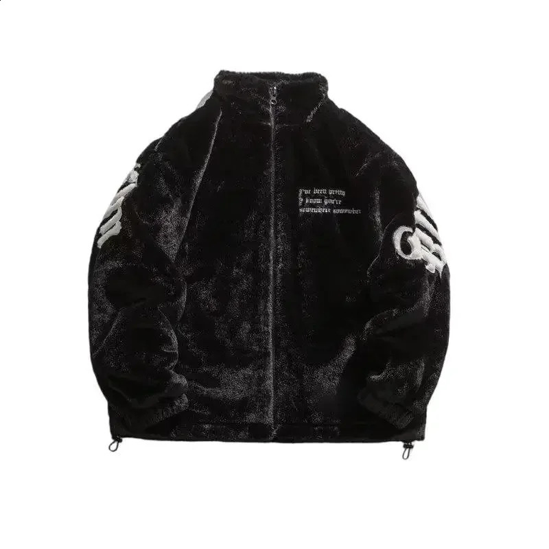 Japanese retro Distressed Cotton padded Coat Trendy 2024 casual loose fit suitable for mens couple style 240924