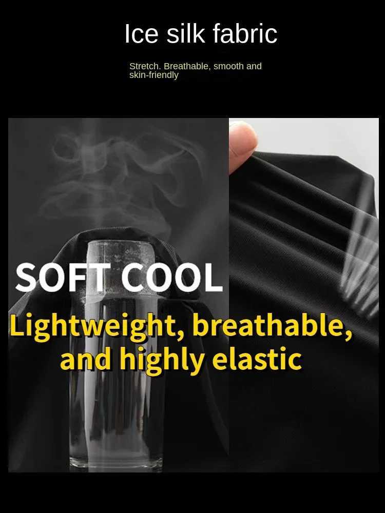 2025S Fashion Designer Plus Size XL XL XL Summer Ice Silk Sweatpants Mens High Elastic Gym Joggers Running Quick Drying Sports Pants Men Trousers Z