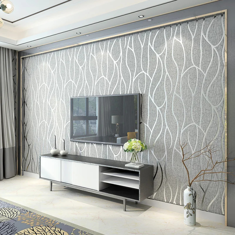 3D Wallpaper Modern Simple Non woven Wallpaper 3D Living Room TV Bedroom Background Wall Home Decoration Paper De Parede 3D Paisagem 240923