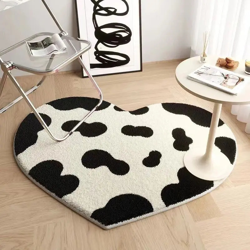 Heart shape Door Living Room Bedroom rug Samll carpet Unti-slip Rug Mat H260226