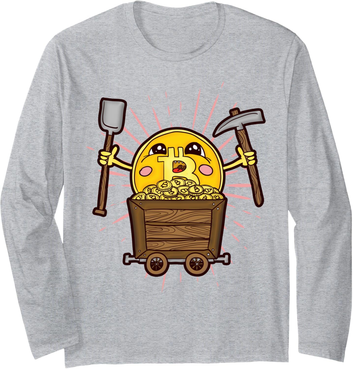 Long Sleeve Shirts for Men sweatshirt Bitcoin Treasure Hunt Funny Cryptocurrency Gift Long Sleeve Tee Streetwear Casual tops clothes comfort