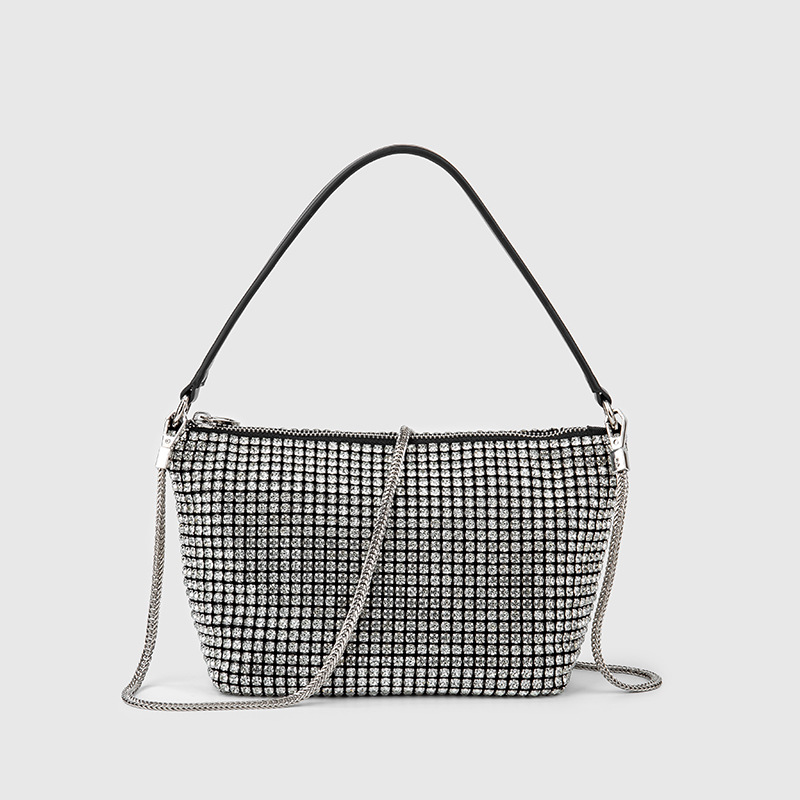 Trendy Water Diamond Women's Bag Summer Edition Versatile Full Diamond Chain Single Shoulder Cross Shoulder Handheld Underarm Bag