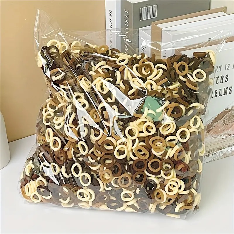Trendy Girl Hair Accessories - 500 Pieces 2cm No-Seam Elastics, Perfect for Children