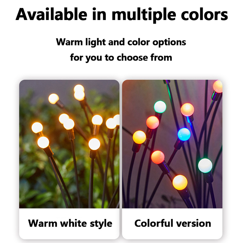 Solar garden light firefly outdoor lawn light home balcony garden greenery ambient light rural waterproof light