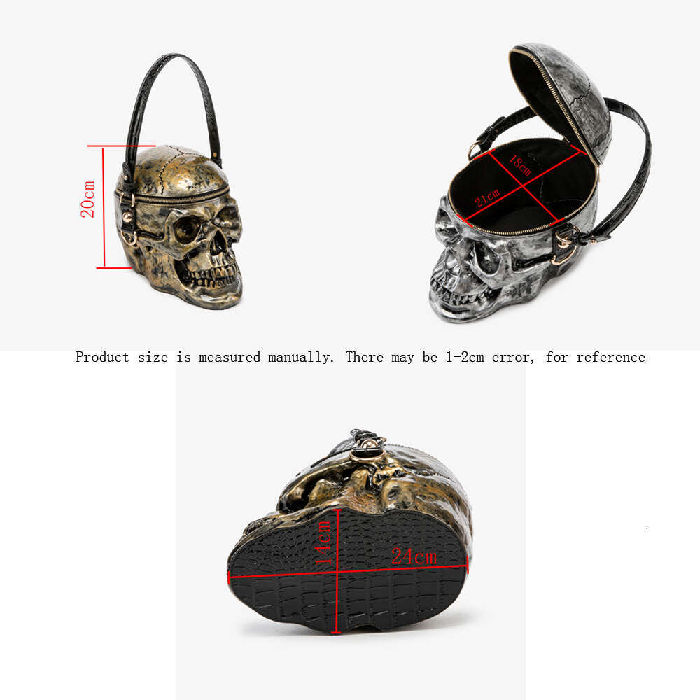 Halloween Style Long wallet European and American Skull Funny Handbag Women's Card bag storage Bag 4