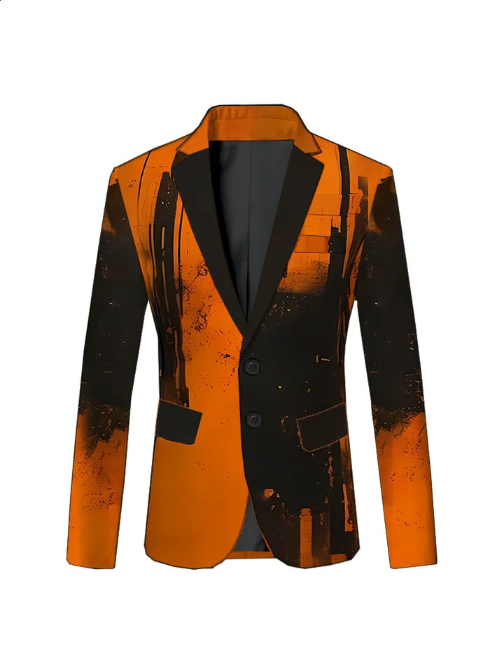 Orange Mens Tuxedo Business Suit Prom Wedding Lapel Mens Formal Wear 240914