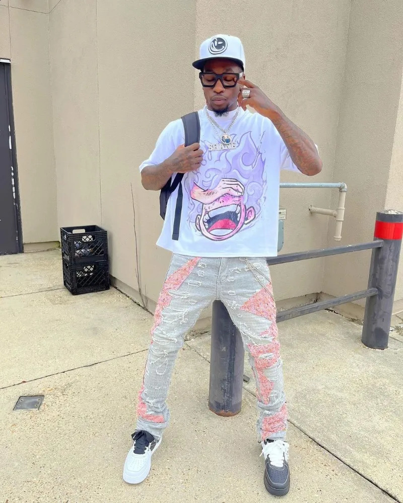 American Summer High Street Retro Trendy Shortsleeved Men Y2k Harajuku Fashion Loose Casual Tshirt 240924