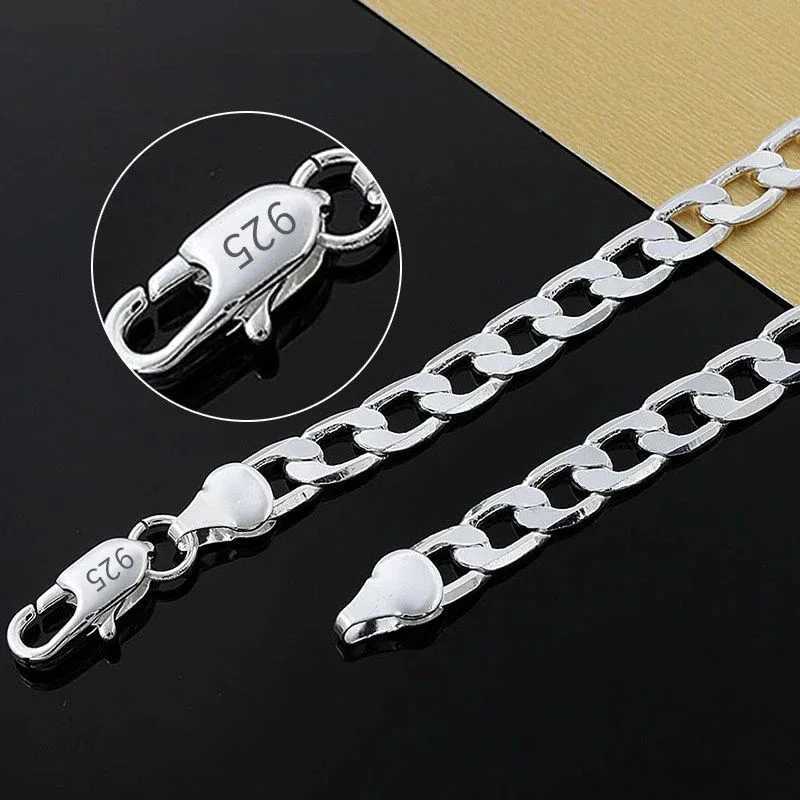 925 sterling silver necklace for men 16/18/20/22/24 inches classic 6MM chain luxury jewelry wedding Christmas gift X2411231