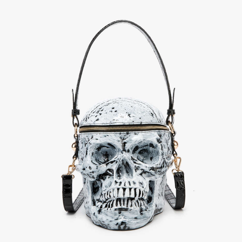Halloween Style Long wallet European and American Skull Funny Handbag Women's Card bag storage Bag 4