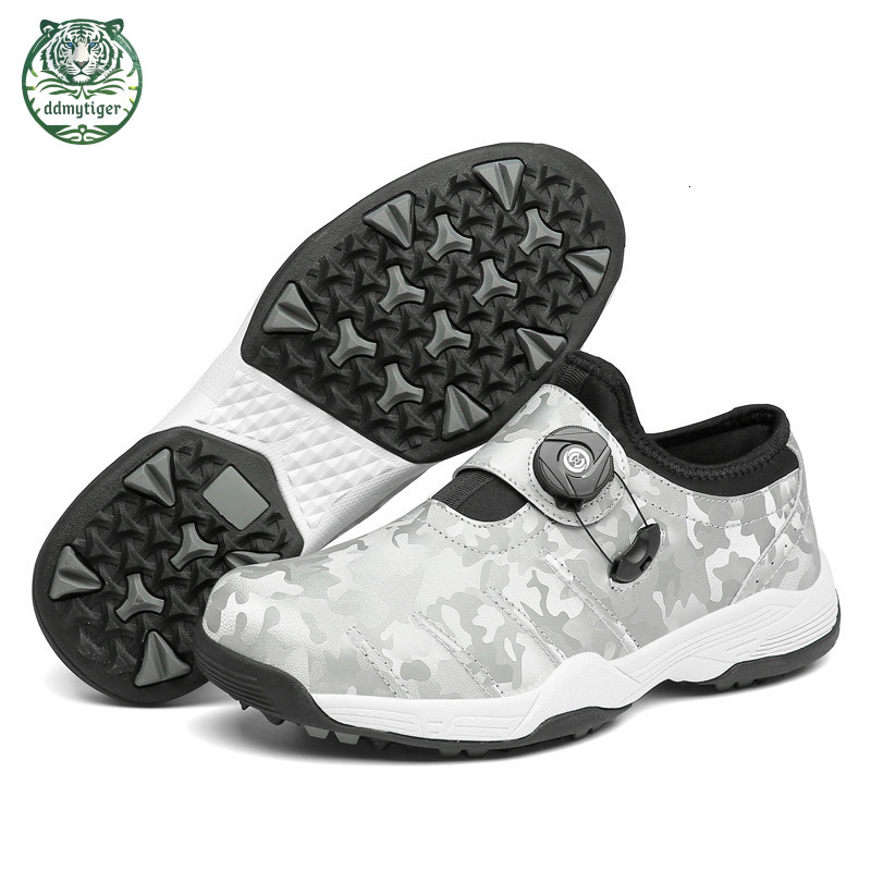 Ddmytiger Large size couple anti slip wear-resistant golf shoes, men's and women's casual rotating button waterproof sports shoes XXMA ddmyt