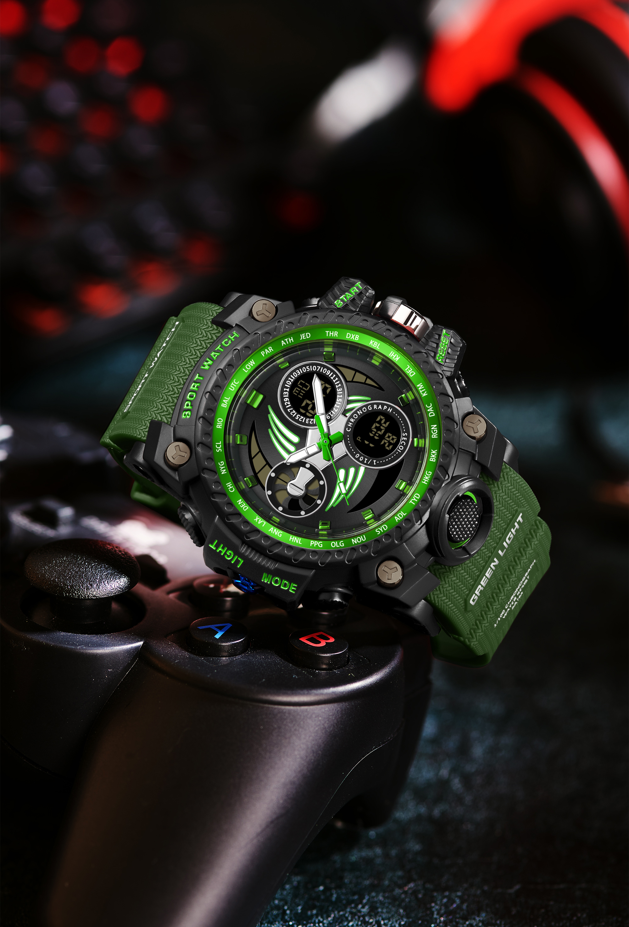 SANDA 3155 2025 G style new men's watch 50M waterproof and shock-absorbing sports military quartz watch men's digital watch clock 36