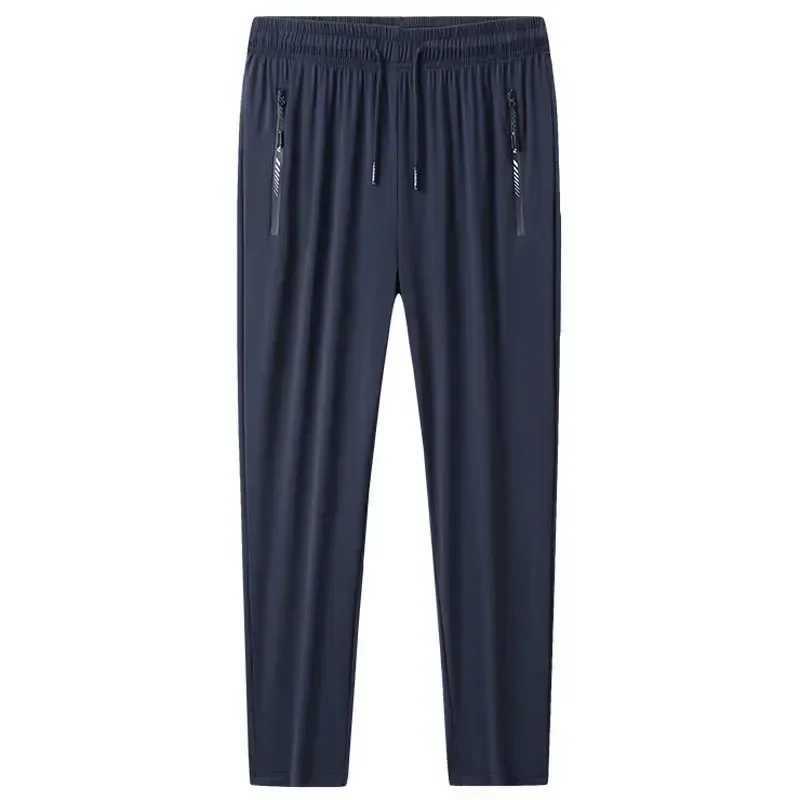 2025S Fashion Designer Plus Size XL XL XL Summer Ice Silk Sweatpants Mens High Elastic Gym Joggers Running Quick Drying Sports Pants Men Trousers Z
