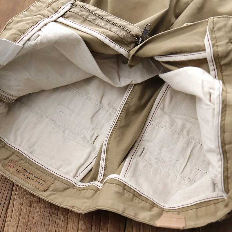 Spring and Autumn New AMERICAN Retro Twill Chino Casual Pants Mens Simple 97% Cotton Washed Slim Straight Pencil Trousers M240924