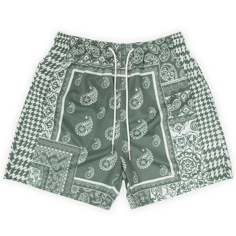 Summer New Trendy Boho Shorts Women Men Vintage Oversize Street Sports Outdoor Shorts Hawaii Beach Short Pants Swim