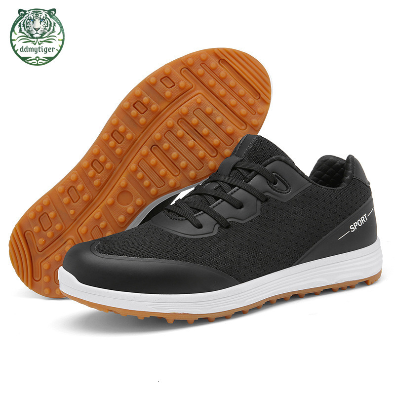 ddmytiger Men's Professional New Rotary Buckle Nail Free Golf Training Sports Shoes Large Size 40-46 A ddmythur