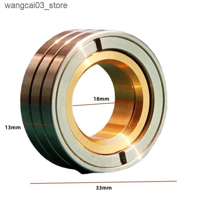 Decompression Toy Machinist Paragraph Ring Stainless Steel Fingertip Gyro Decompression Toys Antistress Technology EDC Hand Spinner Fidget Gift L24091